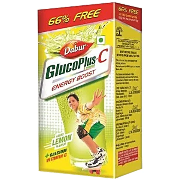 Dabur Glucoplus-C Lemon 100 gm, Pack of 1