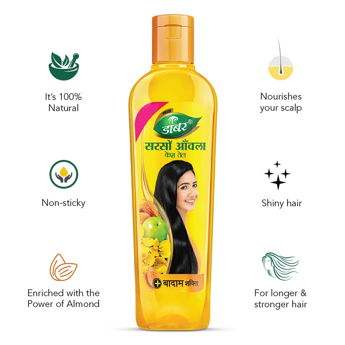 Dabur Sarson Amla Hair Oil, 68 ml, Pack of 1 Dabur Sarson Amla Hair Oil, 68 ml, Pack of 1