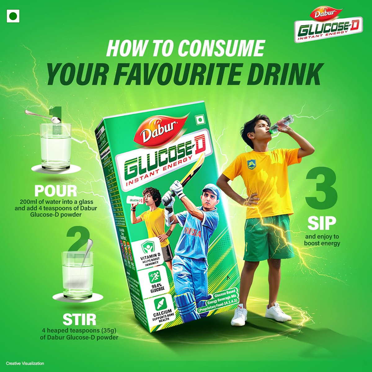 Dabur Glucose-D 1 kg, Pack of 1 Dabur Glucose-D 1 kg, Pack of 1