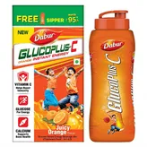 Dabur Glucoplus-C Instant Energy Orange Flavour Powder, 500 gm Refill Pack (Free Sipper), Pack of 1