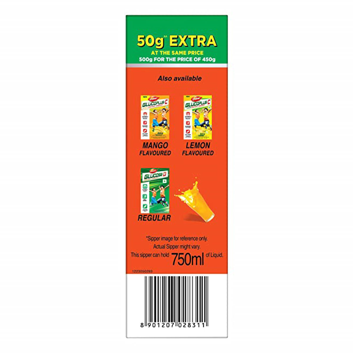 Dabur Glucoplus-C Instant Energy Orange Flavour Powder, 500 gm Refill Pack (Free Sipper), Pack of 1 Dabur Glucoplus-C Instant Energy Orange Flavour Powder, 500 gm Refill Pack (Free Sipper), Pack of 1