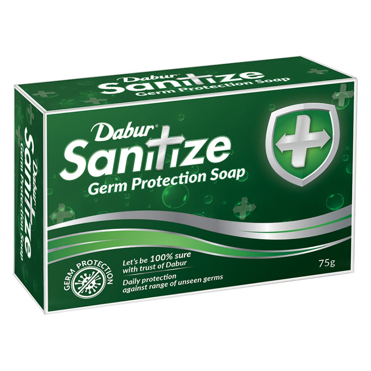 Dabur Sanitize Germ Protection Soap 75 gm | Protects Agianst Germ | Controls Body Odour, Pack of 1 Dabur Sanitize Germ Protection Soap 75 gm | Protects Agianst Germ | Controls Body Odour, Pack of 1