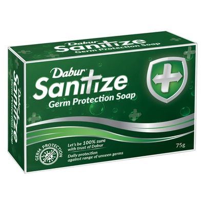 Dabur Sanitize Germ Protection Soap 75 gm | Protects Agianst Germ | Controls Body Odour, Pack of 1