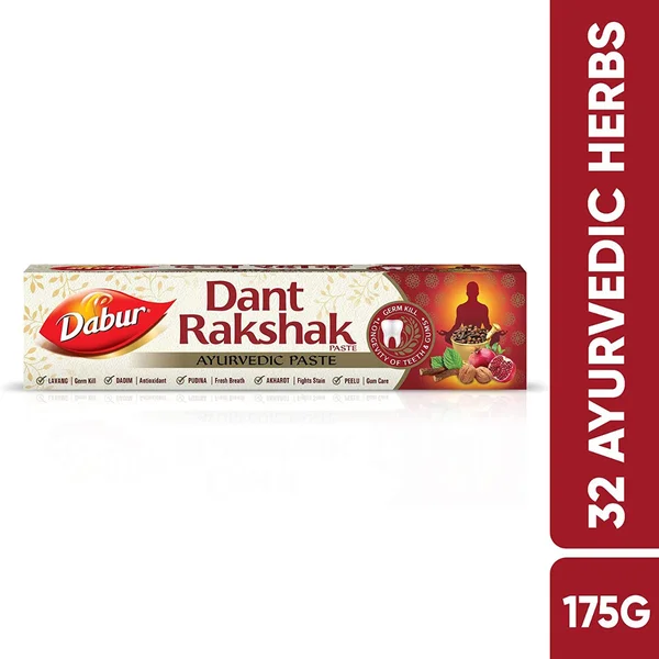 Dabur Dant Rakshak Ayurvedic Toothpaste, 175 gm, Pack of 1