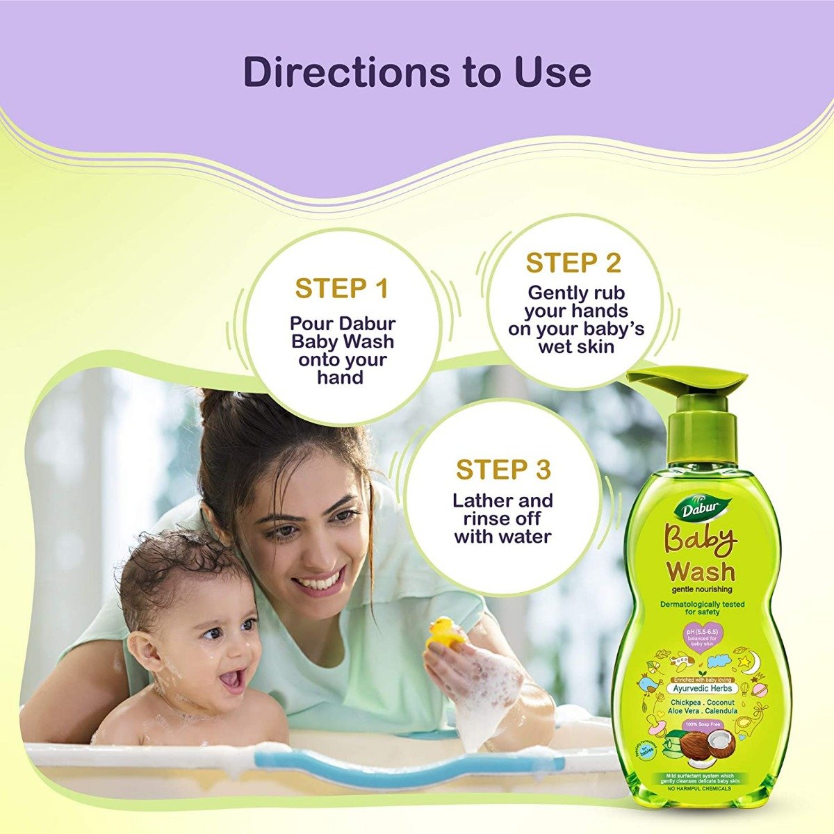 Dabur Gentle Nourishing Baby Wash, 200 ml, Pack of 1 Dabur Gentle Nourishing Baby Wash, 200 ml, Pack of 1