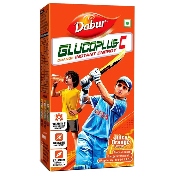 Dabur Glucoplus-C Orange Instant Energy Powder, 200 gm