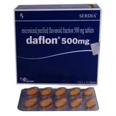 Daflon 500 mg Tablet 10's, Pack of 10 TABLETS