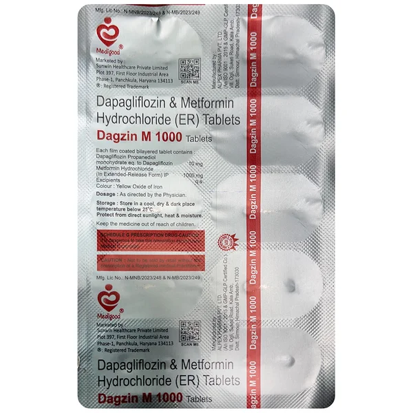 Dagzin M 1000 Tablet 10's