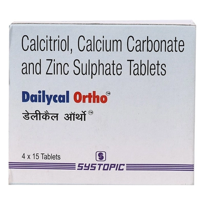 Dailycal Ortho Tablet 15's, Pack of 15 TABLETS