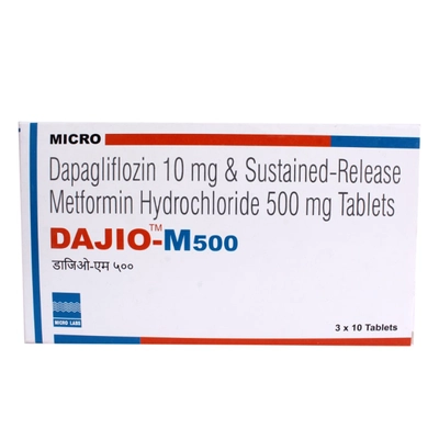 Dajio M 10 mg/500 mg Tablet 10's, Pack of 10 TABLETS