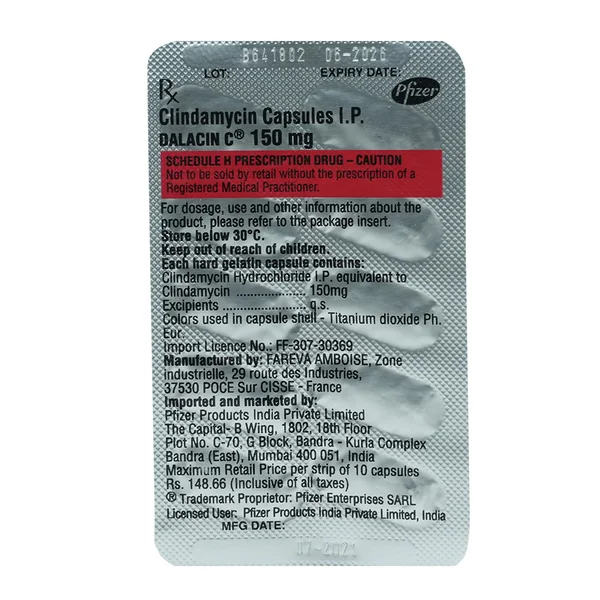 Dalacin C 150 Capsule 10's, Pack of 10 CAPSULES