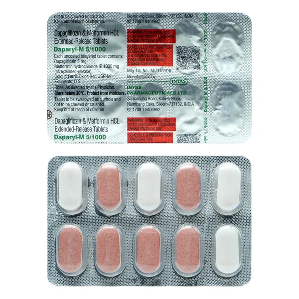 Daparyl-M 5/1000 Tablet 10's, Pack of 10 TABLETS