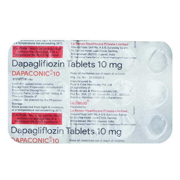 Dapaconic-10 Tablet 15's