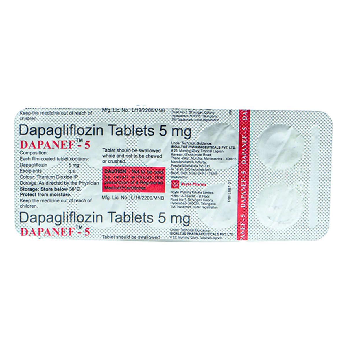 Dapanef-5 Tablet 10's, Pack of 10 TABLETS Dapanef-5 Tablet 10's, Pack of 10 TABLETS