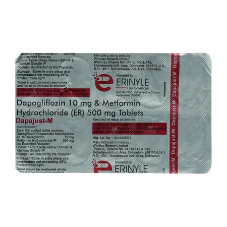 Dapajust-M 10/500 Tablet 10's