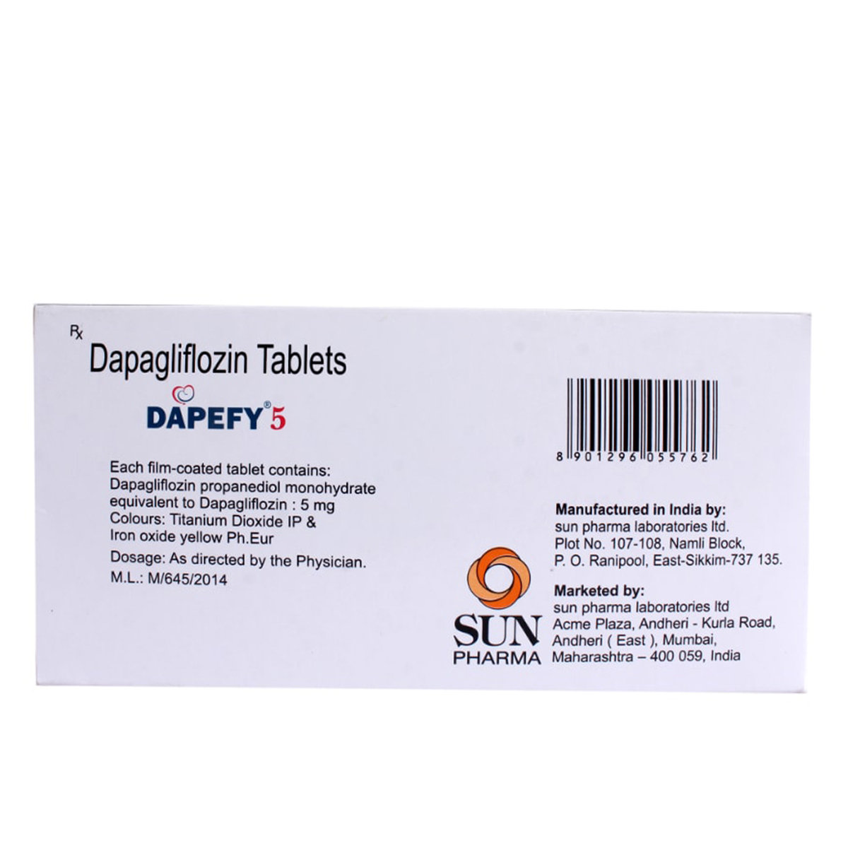 Dapefy 5 Tablet 14's, Pack of 14 TABLETS Dapefy 5 Tablet 14's, Pack of 14 TABLETS