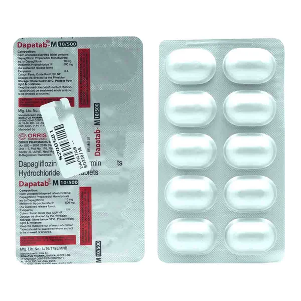Dapatab-M 10 mg/500 mg Tablet 10's