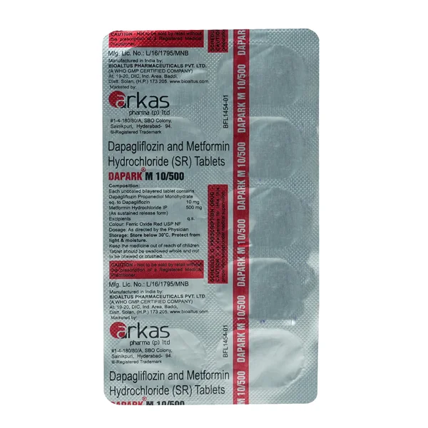 Dapark M 10 mg/500 mg Tablet 10's