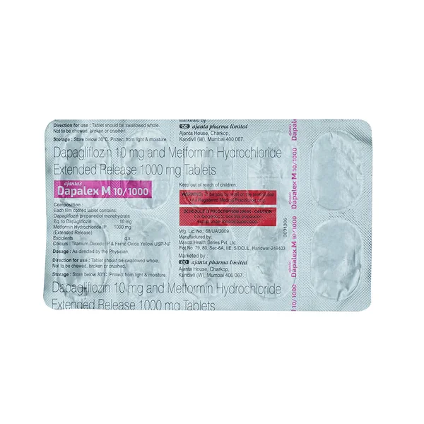 Dapalex M 10 mg/1000 mg Tablet 10's