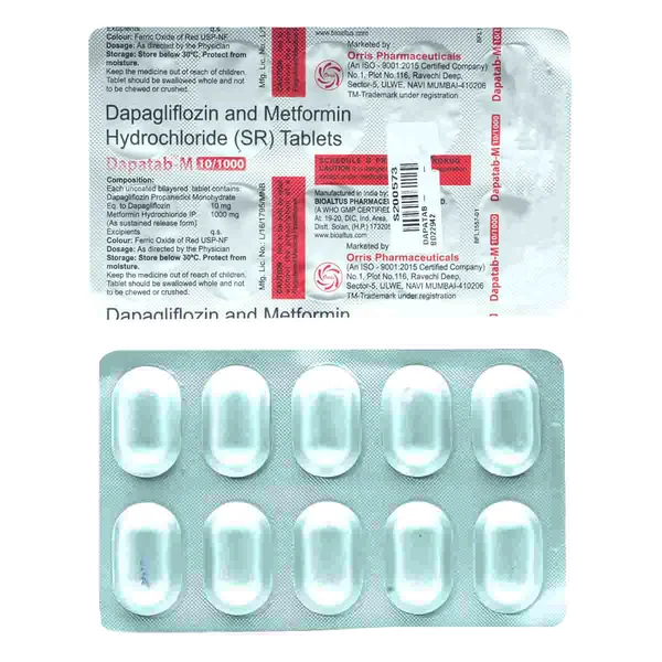Dapatab-M 10 mg/1000 mg Tablet 10's