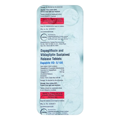 Dapabite VD-5/100 Tablet 10's, Pack of 10 TabletS