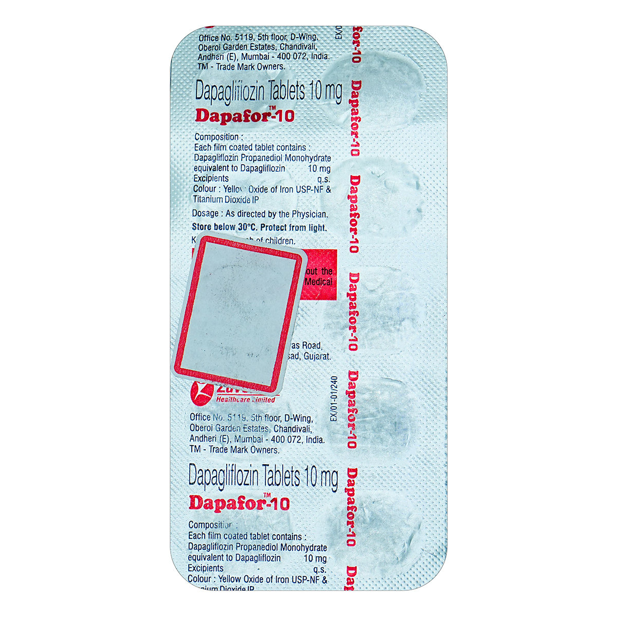 Dapafor-10 Tablet 10's, Pack of 10 TabletS Dapafor-10 Tablet 10's, Pack of 10 TabletS