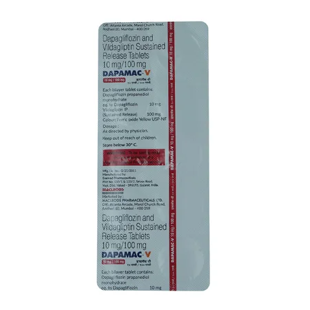Dapamac-V 10 mg/100 mg Tablet 10's