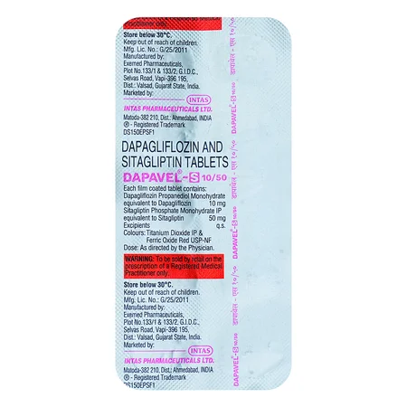 Dapavel-S 5 mg/50 mg Tablet 10's