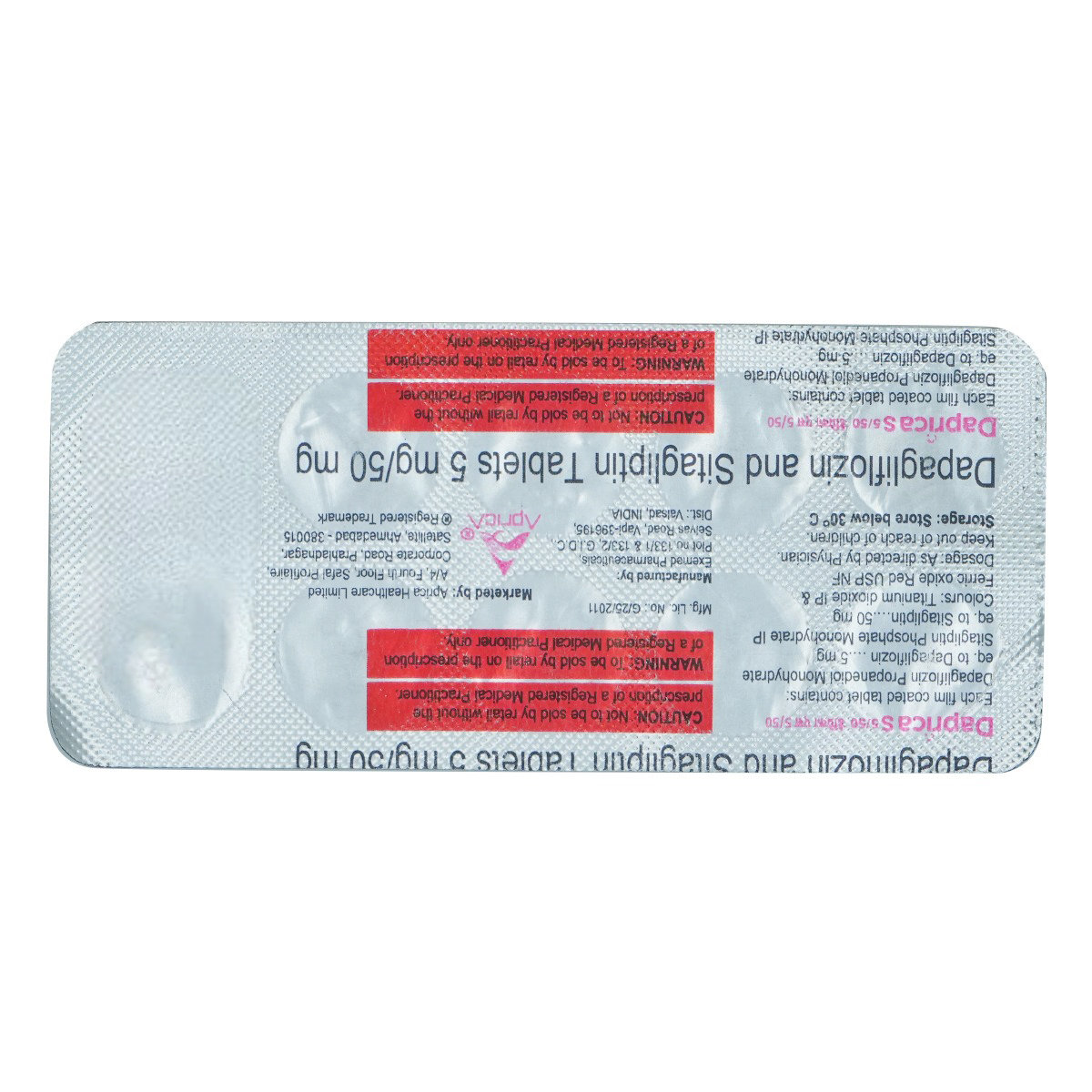 Daprica S 5 mg/50 mg Tablet 10's, Pack of 10 Daprica S 5 mg/50 mg Tablet 10's, Pack of 10