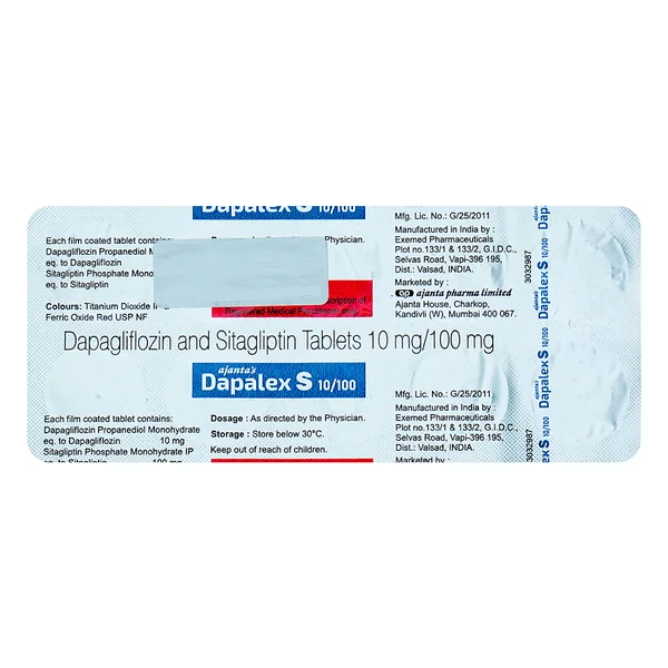 Dapalex S 10 mg/100 mg Tablet 10's