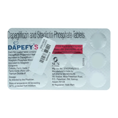 Dapefy-S 5/50 Tablet 15's, Pack of 15 TabletS