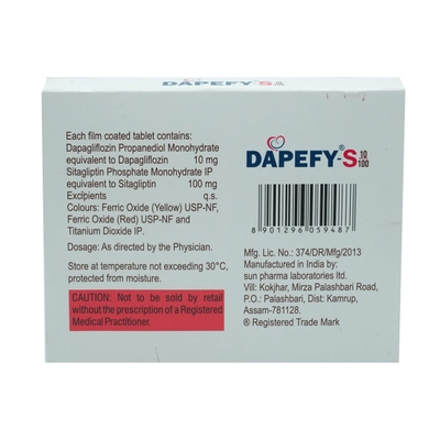 Dapefy-S 10/100 Tablet 15's, Pack of 15 TabletS