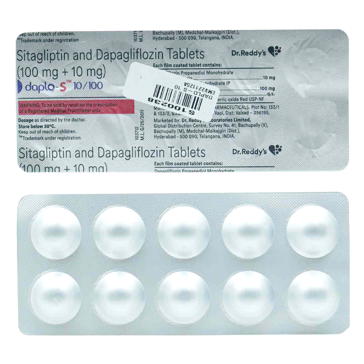 Daplo-S 10/100 Tablet 10's, Pack of 10 Daplo-S 10/100 Tablet 10's, Pack of 10