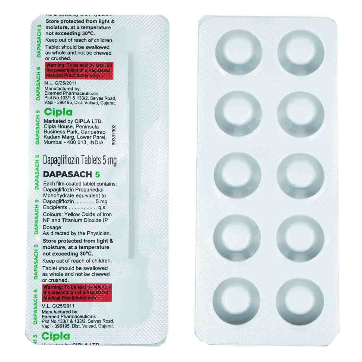 Dapasach 5 Tablet Uses, Side Effects, Price Apollo Pharmacy
