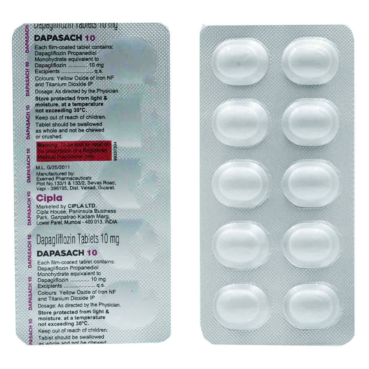 Dapasach 10 Tablet 10's, Pack of 10 TabletS Dapasach 10 Tablet 10's, Pack of 10 TabletS