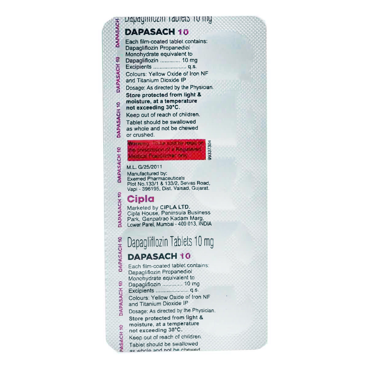 Dapasach 10 Tablet 10's, Pack of 10 TabletS Dapasach 10 Tablet 10's, Pack of 10 TabletS