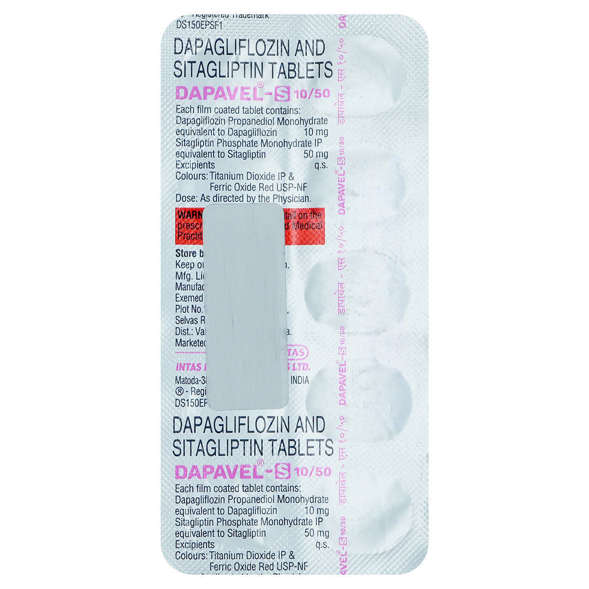 Dapavel-S 10/50 Tablet 10's, Pack of 10 Dapavel-S 10/50 Tablet 10's, Pack of 10