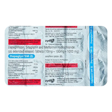 Dapaglyn SM 100/1000 Tablet 10's