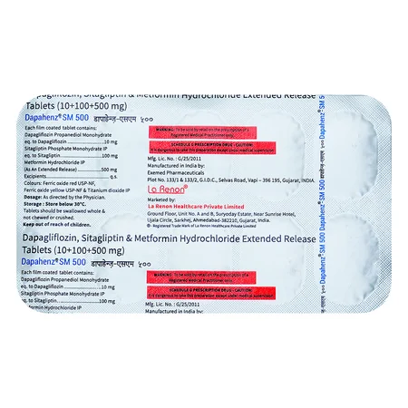 Dapahenz-SM 500 Tablet 10's