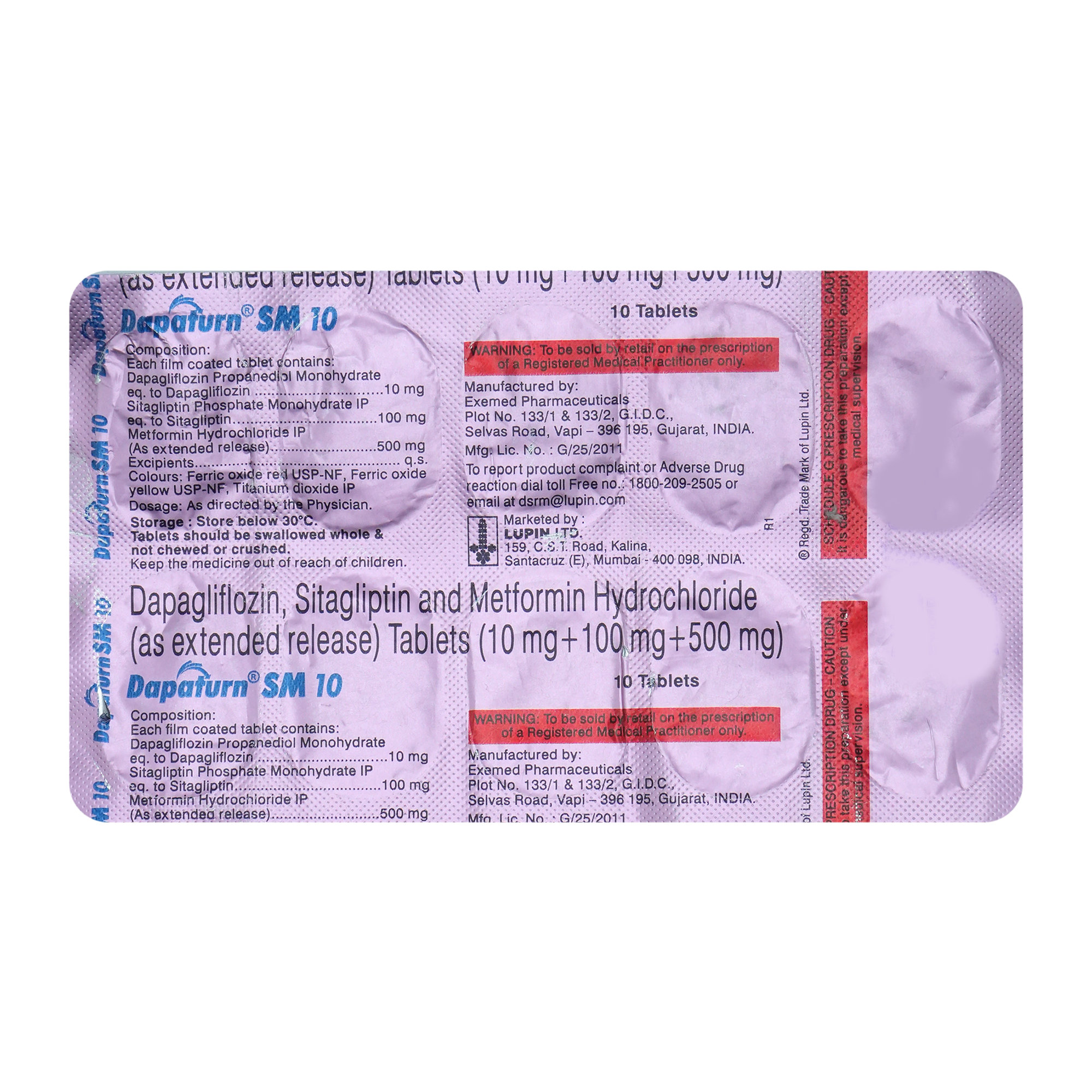 Dapaturn SM 10 Tablet 10's, Pack of 10 TABLETS Dapaturn SM 10 Tablet 10's, Pack of 10 TABLETS