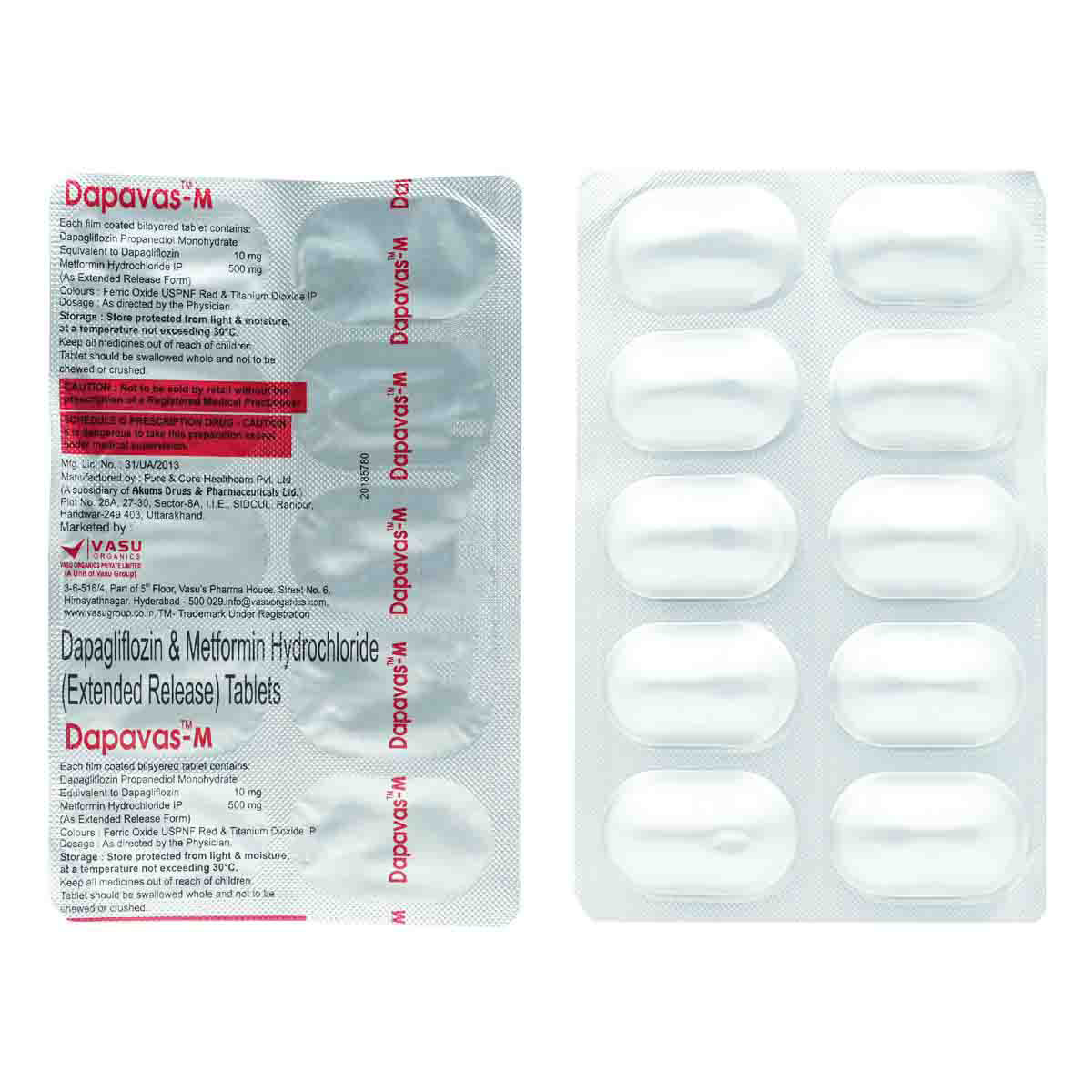 Dapavas-M Tablet 10's, Pack of 10 TABLETS Dapavas-M Tablet 10's, Pack of 10 TABLETS