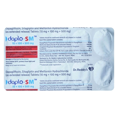 Daplo-SM 10/100/500 Tablet 10's, Pack of 10 TABLETS