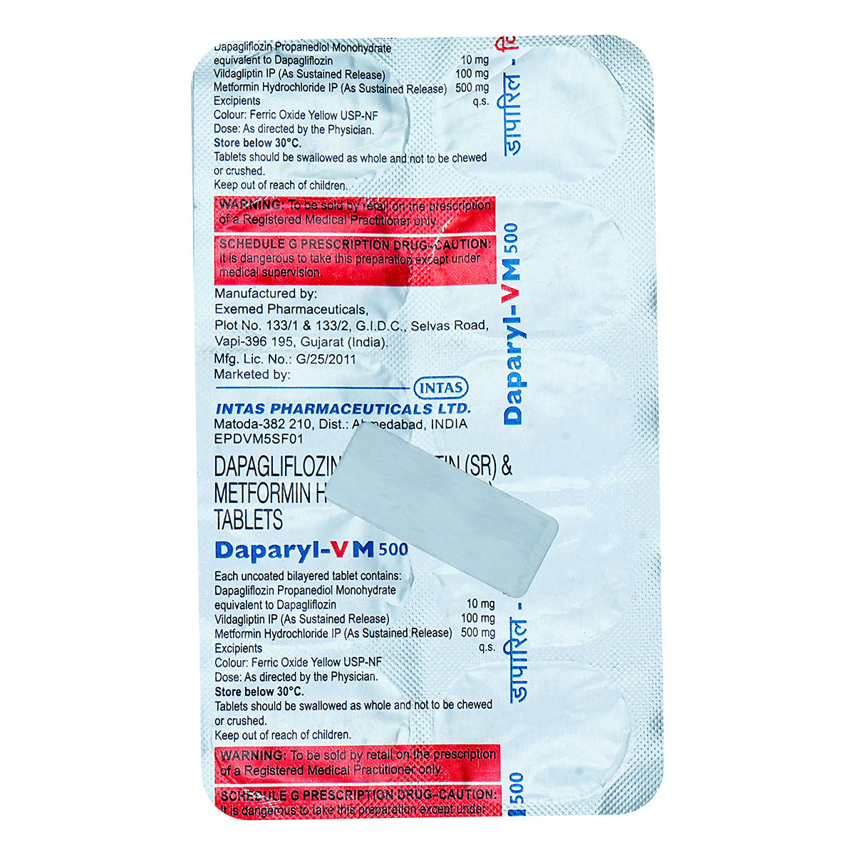 Buy Daparyl-VM 500 Tablet 10's Online