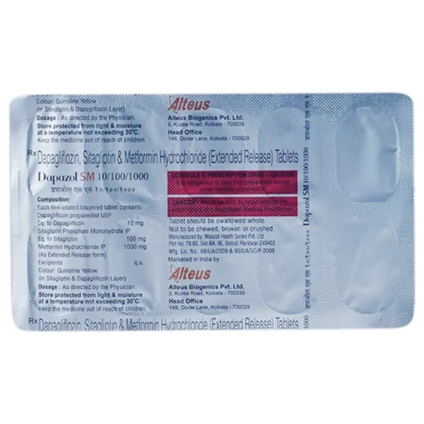 Dapazol SM 10/100/1000 Tablet 10's