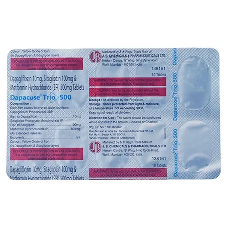 Dapacose Trio 500 Tablet 10's