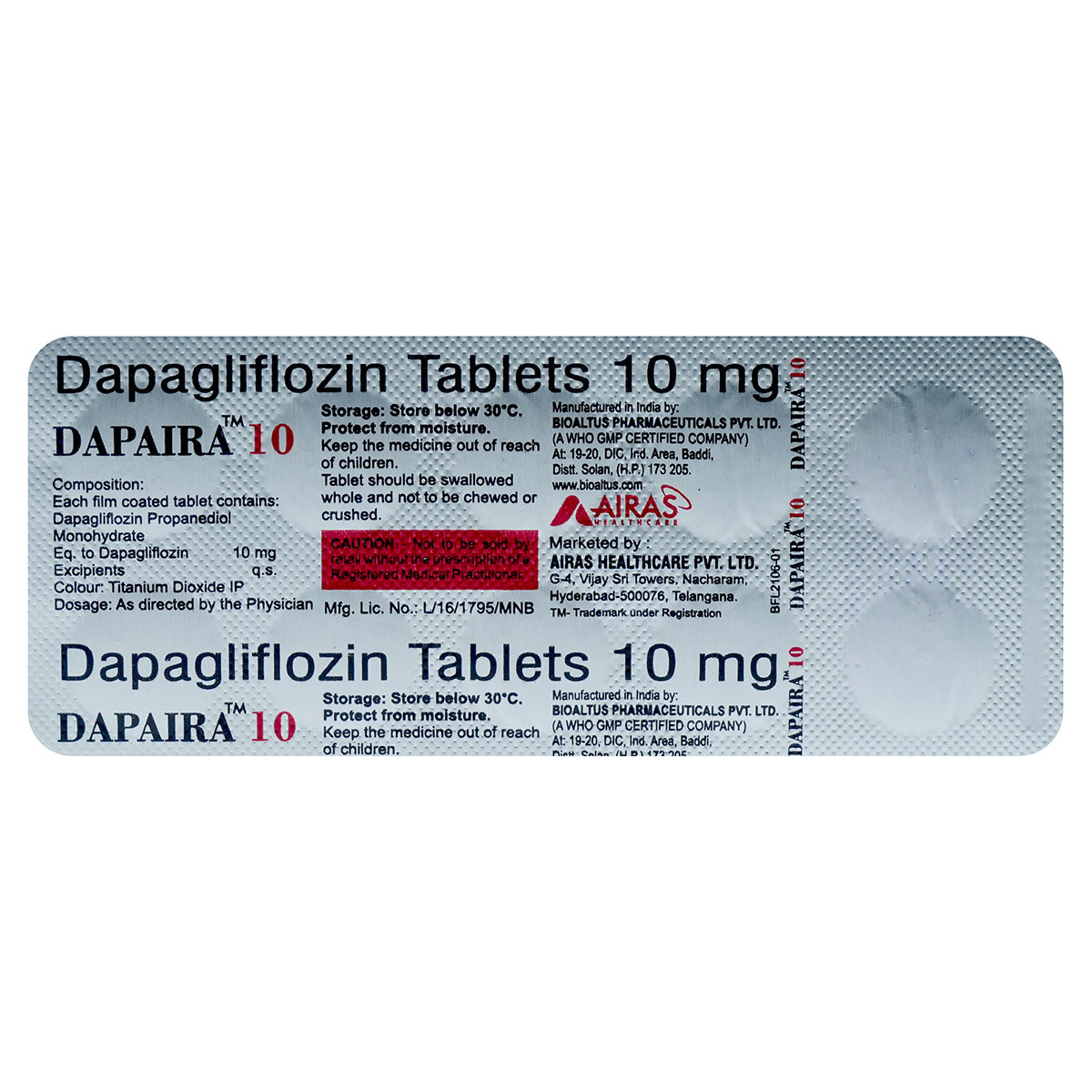 Dapaira 10 Tablet 10's, Pack of 10 TABLETS Dapaira 10 Tablet 10's, Pack of 10 TABLETS