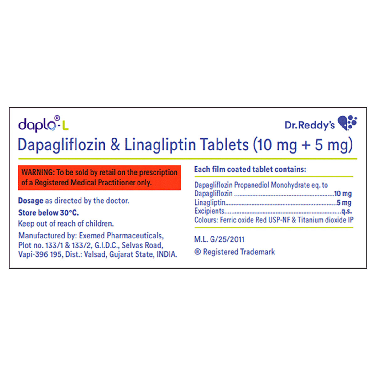 Daplo-L Tablet 10's, Pack of 10 TabletS Daplo-L Tablet 10's, Pack of 10 TabletS