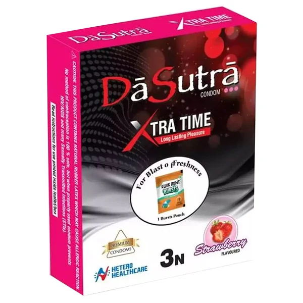 Dasutra Strwaberry Flavour, 3 Condoms