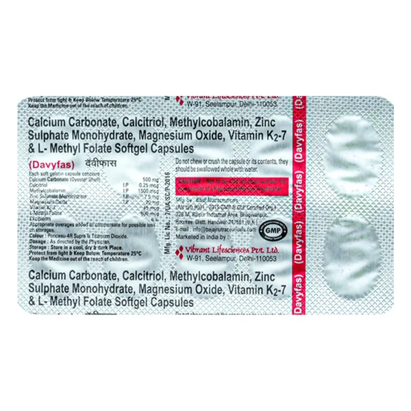 Davyfas Softgel Capsule 10's, Pack of 10