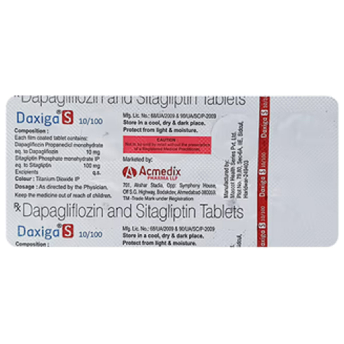 Daxiga S 10/100 Tablet 10's Daxiga S 10/100 Tablet 10's